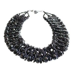 Eclipse Charcoal Collar Necklace